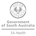 Logo sa health V grey