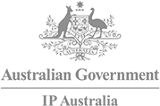 Logo ip australia grey